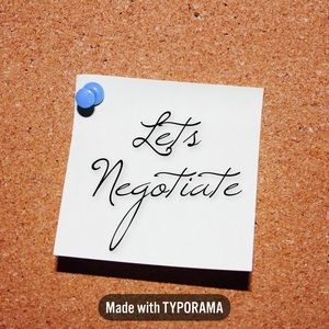Have questions? Let me know and lets start  negociating 😀🤩🌷